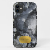 Black Gold Foil Zee Crystals Handtekening Case-Mate iPhone Case (Achterkant)