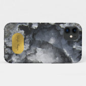 Black Gold Foil Zee Crystals Handtekening Case-Mate iPhone Case (Achterkant (horizontaal))