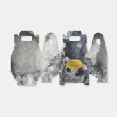 Black Gold Foil Zee Crystals Handtekening Hartelij Bedankdoosjes (Uitgevouwen)