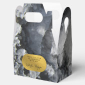 Black Gold Foil Zee Crystals Handtekening Hartelij Bedankdoosjes (Geopend)