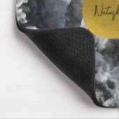 Black Gold Foil Zee Crystals Handtekening Muismat (Hoek)