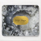 Black Gold Foil Zee Crystals Handtekening Muismat (Voorkant)