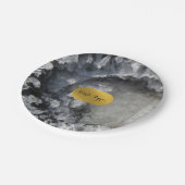 Black Gold Foil Zee Crystals Handtekening Papieren Bordje (Gekanteld)