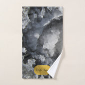 Black Gold Foil Zee Crystals Signature Script Bad Handdoek (Handdoek)