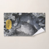 Black Gold Foil Zee Crystals Signature Script Bad Handdoek (Handdoek)