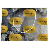 Black Gold Foil Zee Crystals Signature Script Groot Cadeauzakje (Voorkant)