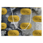 Black Gold Foil Zee Crystals Signature Script Groot Cadeauzakje (Achterkant)