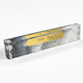 Black Gold Foil Zee Crystals Signature Script Naambordje