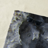 Black Gold Foil Zee Crystals Signature Script Strandlaken (In situ)