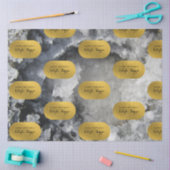 Black Gold Foil Zee Crystals Signature Script Tissuepapier (Craft)