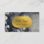 Black Gold Foil Zee Crystals Signature Script Visitekaartje (Voorkant)
