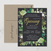 BLACK GOLD FOLIAGE LIJST GRAND OPENING CEREMONY BRIEFKAART (Voorkant / Achterkant)