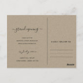 BLACK GOLD FOLIAGE LIJST GRAND OPENING CEREMONY BRIEFKAART (Achterkant)