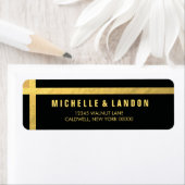 Black+Gold folie retour adres labels | HUWELIJKEN (Insitu)