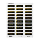 Black+Gold folie retour adres labels | HUWELIJKEN (Full Sheet)