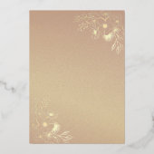 Black Gold Folie Rope Heart Wedding Uitnodigen Uitnodiging (Achterkant)