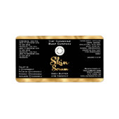 Black & Gold Folie Skin Serum Bottle Label logo (Voorkant)
