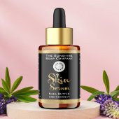 Black & Gold Folie Skin Serum Bottle Label logo