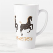 Black Gold Folk Art Spotted Horse Latte Mok (Rechts)