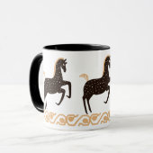 Black Gold Folk Art Spotted Horse Mok (Voorkant links)