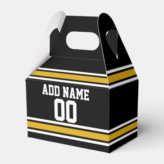 Black Gold Football Jersey Bedankdoosjes (Voorkant Zijde)