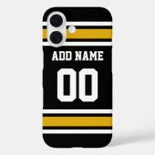 Black Gold Football Jersey Case-Mate iPhone Case (Achterkant)