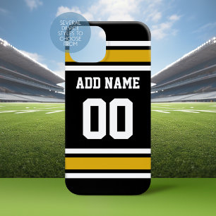 Black Gold Football Jersey Case-Mate iPhone Case