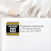 Black Gold Football Jersey Etiket (Insitu)