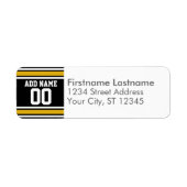 Black Gold Football Jersey Etiket (Voorkant)