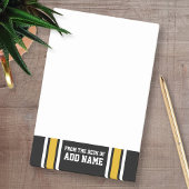 Black Gold Football Jersey Post-it® Notes