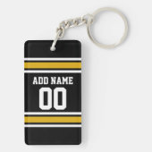 Black Gold Football Jersey Sleutelhanger (achterkant)