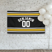 Black Gold Football Jersey Spandoek