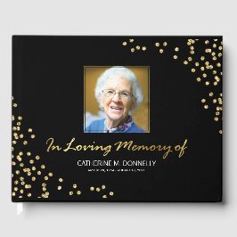 Black Gold Funeral condolence | Foto Memorial Gastenboek