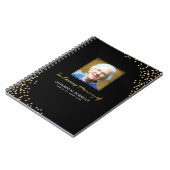 Black Gold Funeral condolence | Foto Memorial Notitieboek (Linkerzijde)