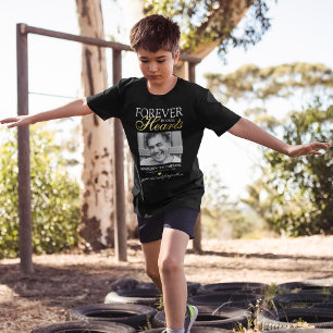 Black Gold Funeral Photo Memorial T-shirt