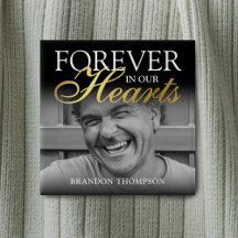 Black Gold Funeral Photo Memorial