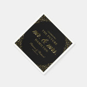 Black Gold Future Mr en Mrs Engagement Party Servet (Hoek)