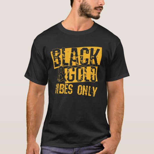 Black Gold Game Day Group voor High School Footbal T-shirt (Voorkant)