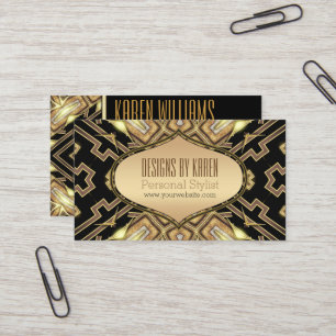 Black Gold Gatsby Goddess Stylist Visitekaartjes