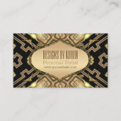 Black Gold Gatsby Goddess Stylist Visitekaartjes (Voorkant)