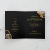 Black Gold Geode Wedding Program Order of Service Programma (Binnen)