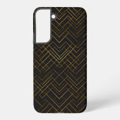 Black Gold Geometric Samsung Galaxy Hoesje (Achterkant)
