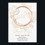 Black Gold Geometric Wreath 21st Birthday Party Kaart<br><div class="desc">Ik hoop dat jullie zullen genieten van deze faux gouden geometrische worsten met bladbladeren en bloemen. Heel elegant voor een 21e. Birthday Party.</div>