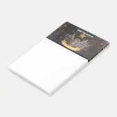 Black Gold Glitter Amerikaanse Football Coach Vade Post-it® Notes (Schuin)