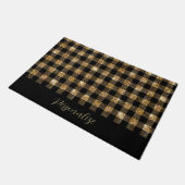 Black Gold Glitter Buffalo Pset op maat Deurmat (Schuin)