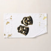 Black Gold Glitter Comedy en tragedie theater Bad Handdoek (Handdoek)