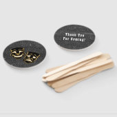 Black Gold Glitter Comedy en tragedie theater Handwaaier (Niet-gemonteerd)