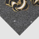 Black Gold Glitter Comedy en tragedie theater Tissuepapier (Detail)