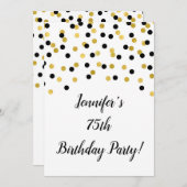 Black Gold Glitter Confetti 75 en Fabulous Kaart (Voorkant / Achterkant)