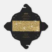 Black Gold Glitter Confetti Mini Takeout Favor Bedankdoosjes (Uitgevouwen)